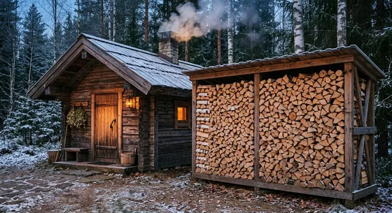 Укладка дров в Омске, улица Полевая, 9Б
